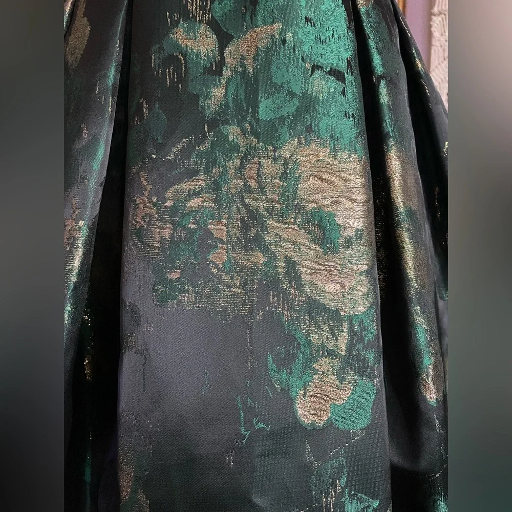 Eliza J Green and Gold Floral Midi Dress - Picture 7 of 10